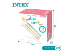 Colchão Inflável Nuvem Arco-Íris Multicolor 1 Lugar com Travesseiro Integrado 198 cm PVC & Vinil