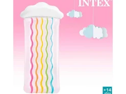Colchão Inflável Nuvem Arco-Íris Multicolor 1 Lugar com Travesseiro Integrado 198 cm PVC & Vinil
