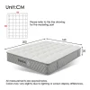 Colchão ortopédico resistente ao fogo de 160x200 cm com 4 pegas, OEKO-TEX®, 20 cm de espessura, respirável, 7 zonas de molas ensacadas
