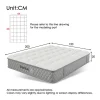 Colchão ortopédico resistente ao fogo de 120x200 cm com 4 pegas, OEKO-TEX®, com 20 cm de espessura, respirável, 7 zonas de molas ensacadas
