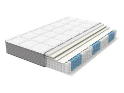 Colchão ortopédico resistente ao fogo de 120x200 cm com 4 pegas, OEKO-TEX®, com 20 cm de espessura, respirável, 7 zonas de molas ensacadas