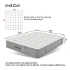 Colchão ortopédico resistente ao fogo de 180x200 cm com 4 pegas, OEKO-TEX®, com 20 cm de espessura, respirável, 7 zonas de molas ensacadas