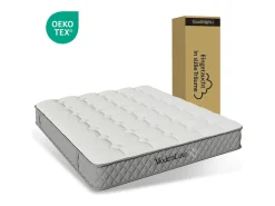 Colchão ortopédico resistente ao fogo de 180x200 cm com 4 pegas, OEKO-TEX®, com 20 cm de espessura, respirável, 7 zonas de molas ensacadas