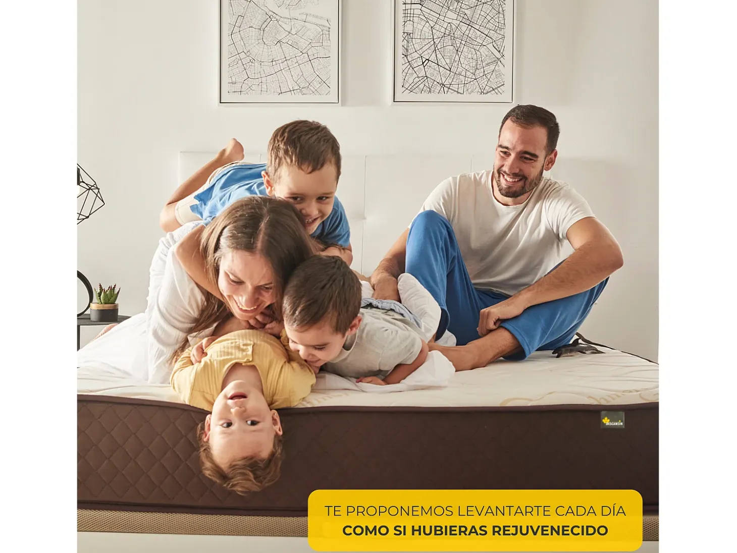 Colchão Toque viscoelástico eco fresh 180x200 22 cm de altura com 7 zonas de descanso | Descansin