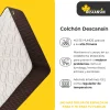 Colchão Toque viscoelástico eco fresh 180x180 22 cm de altura com 7 zonas de descanso | Descansin