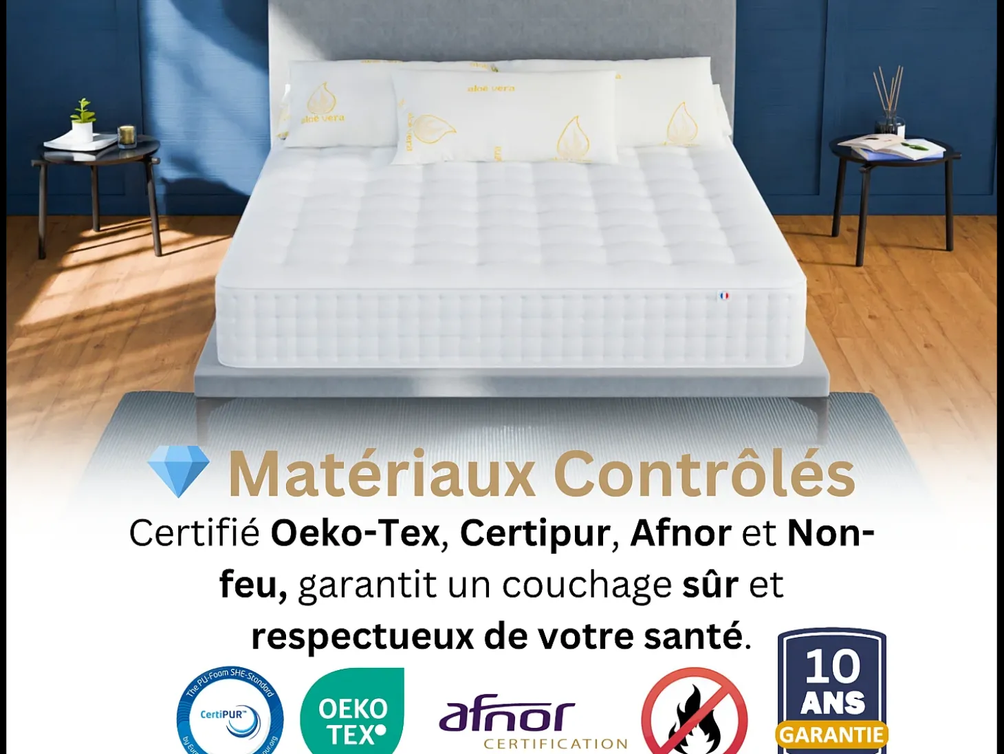 Colchão 180x200 2 Lugares Nuage Plus - Memory Foam 60 kg/m³ Alta Qualidade - Contra dores de costas - Espessura 25 Cm - Confortável