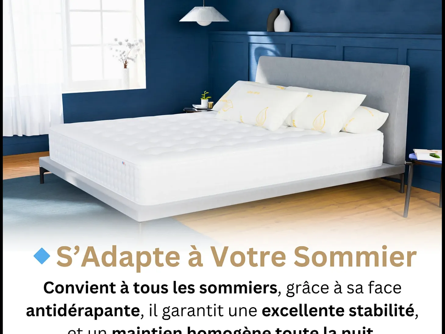 Colchão 180x200 2 Lugares Nuage Plus - Memory Foam 60 kg/m³ Alta Qualidade - Contra dores de costas - Espessura 25 Cm - Confortável