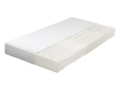 Colchão 140x200 cm espuma espessura 20cm - dureza H3&H2 - em fibras laváveis ​​- Branco