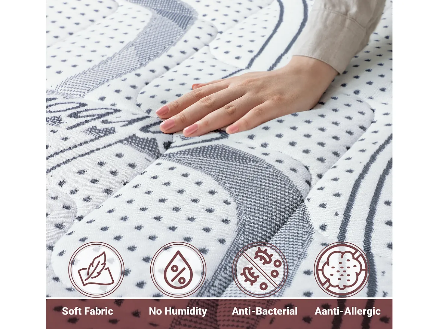 Colchão 140x190 espuma viscoelástica |Qualidade Premium| Ortopédico | Altura 27 cm | Fabricado em Itália