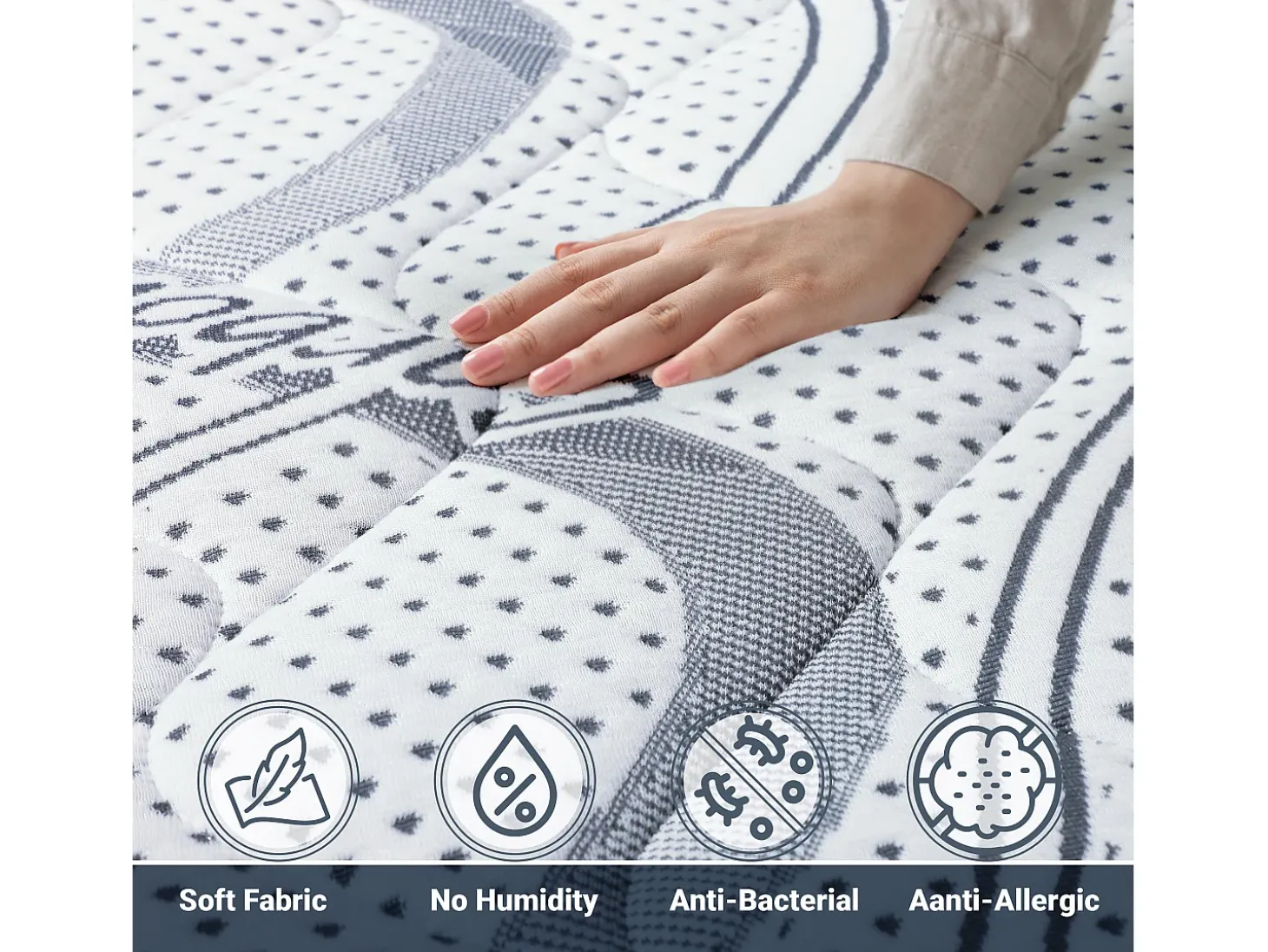 Colchão 140x190 espuma viscoelástica |Qualidade Premium| Ortopédico | Altura 22 cm | Fabricado em Itália