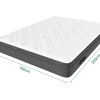 Colchão 160x200cm molas ensacadas - esp.25cm - suporte 7 zonas - com alça - Hipoaalergénico