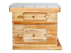 Colmeia para Abelhas SucceBuy Langstroth Kit 10 Quadros Profundos e 10 Quadros Médios Janelas de Acrílico