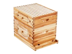 Colmeia para Abelhas SucceBuy Langstroth Kit 10 Quadros Profundos e 10 Quadros Médios Janelas de Acrílico
