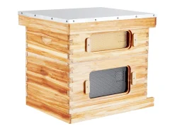 Colmeia para Abelhas SucceBuy Langstroth Kit 10 Quadros Profundos e 10 Quadros Médios Janelas de Acrílico