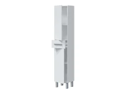 Coluna Athena Contemporary 2 Portas 1 Gaveta Branco Brilhante 182x35x31cm