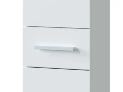 Coluna Athena Contemporary 2 Portas 1 Gaveta Branco Brilhante 182x35x31cm
