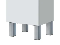 Coluna Athena Contemporary 2 Portas 1 Gaveta Branco Brilhante 182x35x31cm