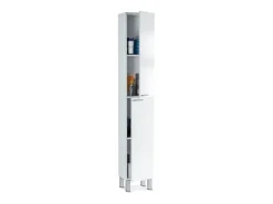 Coluna Auxiliar para Banheiro Amara Branco Brilhante 30x182x25 cm