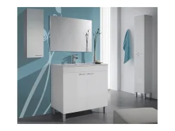Coluna Auxiliar para Banheiro Amara Branco Brilhante 30x182x25 cm