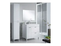 Coluna Auxiliar para Banheiro Amara Branco Brilhante 30x182x25 cm