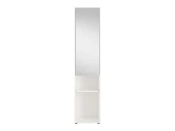 coluna de arrumação para cama rebatível com espelho nichos e roupeiro branco – MOVELINO