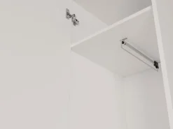 coluna de arrumação para cama rebatível com espelho nichos e roupeiro branco – MOVELINO