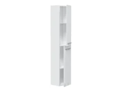 Coluna de banheiro Aruba, suspensão de melamina branca brilhante, 30x150 cm