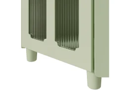 Coluna de canto para banheiro - con iluminação LED - con 1 porta - con 2 prateleiras - con prateleiras abertas - verde