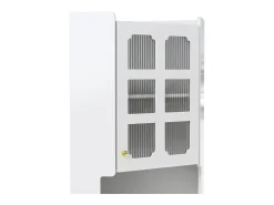 Coluna de canto para banheiro - con iluminação LED - con 2 portas - con 4 prateleiras - con prateleiras abertas - branco