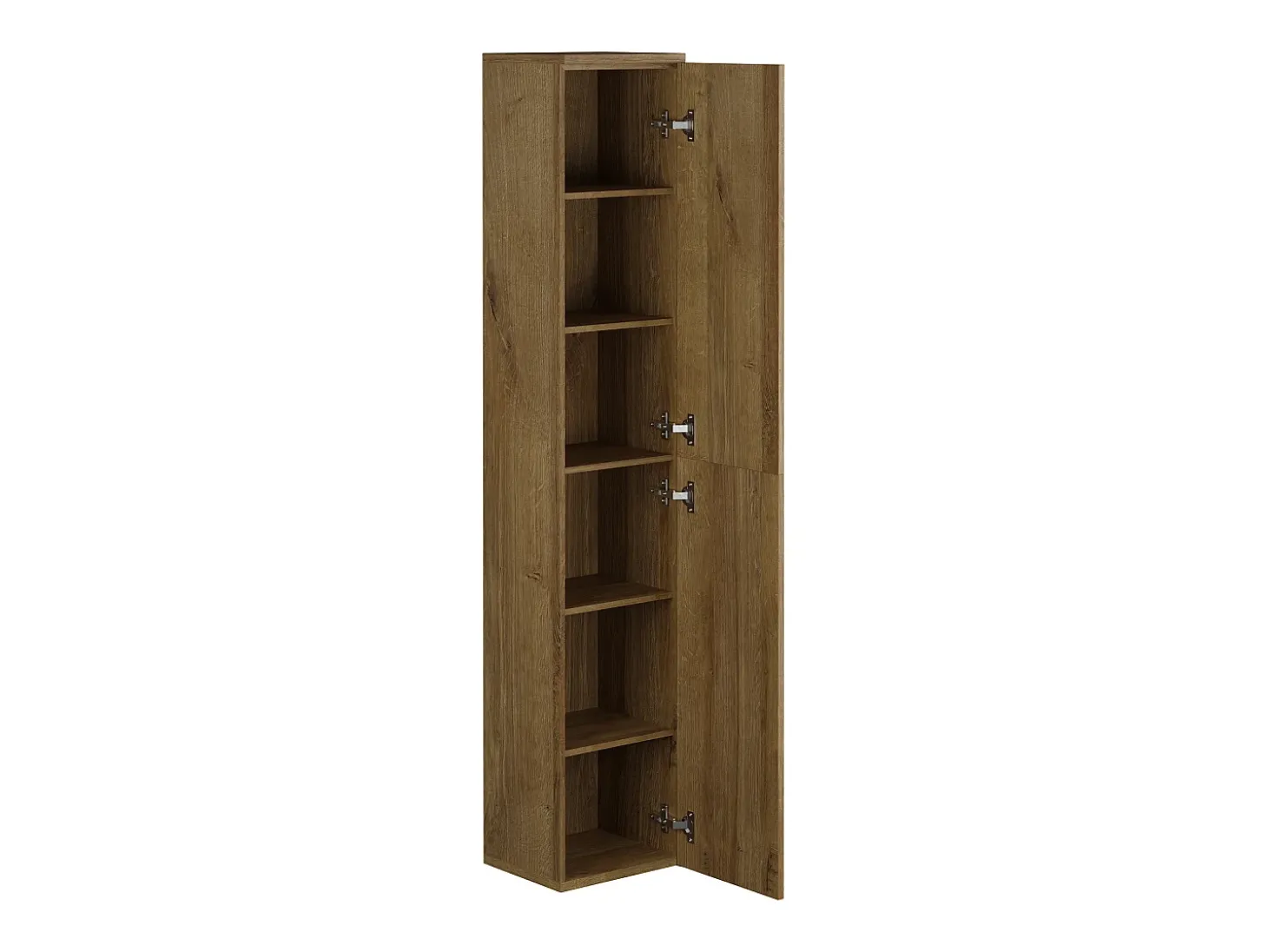 Coluna de casa de banho com 6 prateleiras C30 x L25 x A160 cm natural claro KAYLA