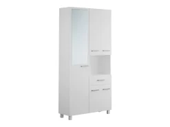 Coluna de casa de banho com espelho branco, 89 cm, MINELA