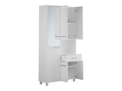 Coluna de casa de banho com espelho branco, 89 cm, MINELA