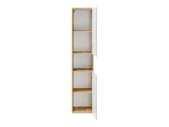 Coluna de casa de banho cor natural e branco C35 x L32 x A170 cm - ARUBA