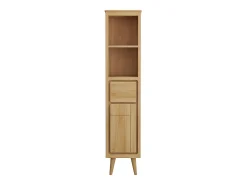 Coluna de casa de banho em teca com prateleiras - Alt 180 cm - BINTUNI