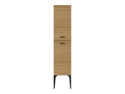 Coluna de casa de banho estriada com pés - Natural claro - H140 cm - SARONE