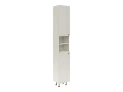 Coluna de casa de banho haaus Zaria, 2 portas, Branco/branco brilhante, MDF, C 30 x L 27 x A 190 cm