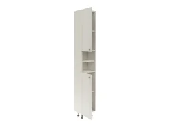 Coluna de casa de banho haaus Zaria, 2 portas, Branco/branco brilhante, MDF, C 30 x L 27 x A 190 cm