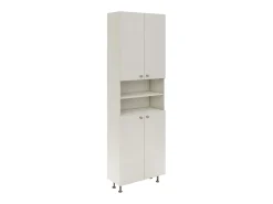 Coluna de casa de banho haaus Zaria, 4 portas, branco brilhante/branco, MDF, L 60 x P 27 x A 190 cm