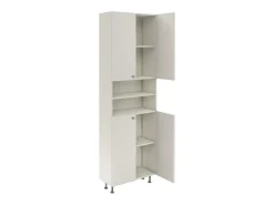 Coluna de casa de banho haaus Zaria, 4 portas, branco brilhante/branco, MDF, L 60 x P 27 x A 190 cm