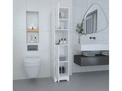 Coluna de Casa de Banho Ibis em Melamina com 2 portas e 1 prateleira , 172.21 cm X 36.32 cm X 40.64 cm , Branco