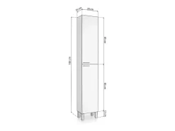 Coluna de casa de banho Inspire 2 portas