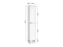Coluna de casa de banho Inspire 2 portas