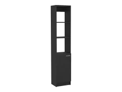 Coluna de casa de banho Málaga em melamina com um armário e 3 prateleiras , 162 cm X 33 cm X 26.4 cm , Preto