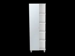 Coluna de casa de banho multifunções Urano em melamina, com espelho, 157.98 cm X 51.18 cm X 21.79 cm , Branco