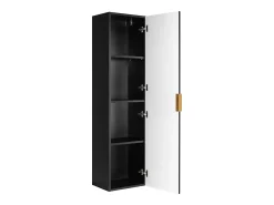 Coluna de casa de banho ranhurada FLOW 136 cm preto