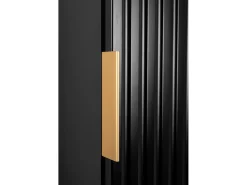 Coluna de casa de banho ranhurada FLOW 136 cm preto