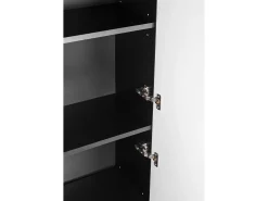 Coluna de casa de banho ranhurada FLOW 136 cm preto