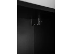 Coluna de casa de banho ranhurada FLOW 136 cm preto