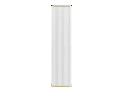Coluna de casa de banho suspensa estriada, cor branco mate, 3 prateleiras, H140 cm, KELIZA