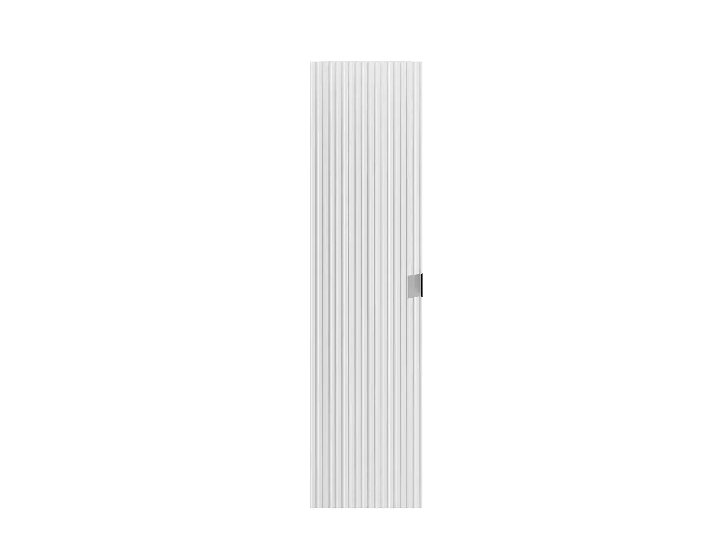 Coluna de casa de banho suspensa estriada branco fosco, 3 prateleiras ZEVINI